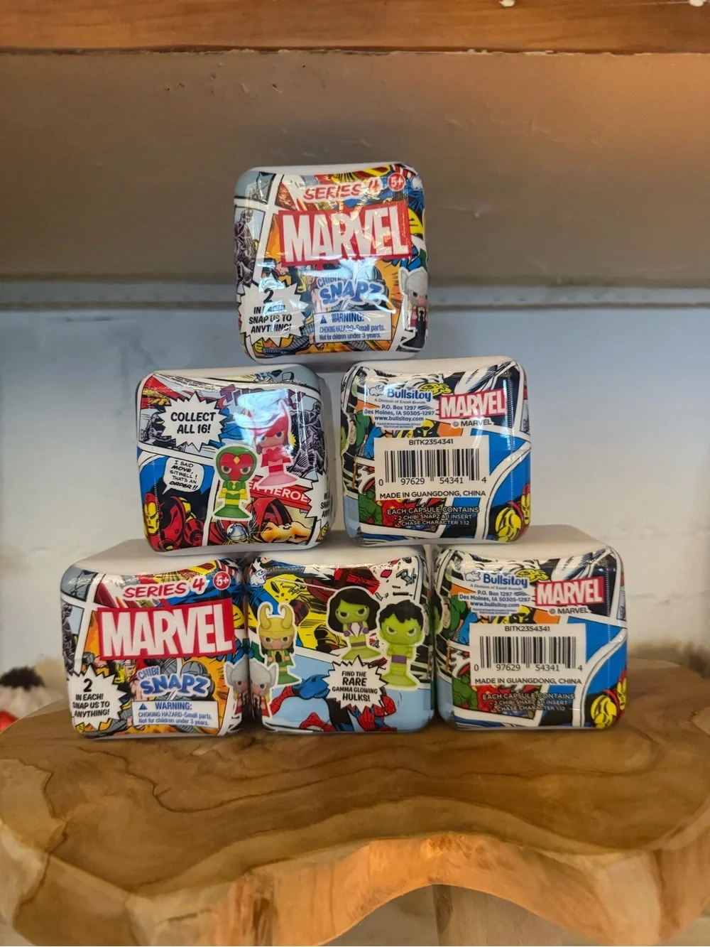 NEW Marvel Series 4 Chibi Snapz Mystery Mini Toy - Lot of 6